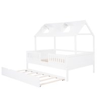 Kućni krevet u punoj veličini Okvir za drvene krevete za djecu Kidders - Kućni krevet Full Platform Krevet - s
