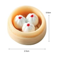 Model lepinja na pari Uradi Sam kompaktna smolasta minijaturna hrana za kućice za lutke pierogi na pari za kućice