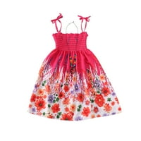 Identične haljine za mamu i mene, cvjetni boho ljetni sarafan s naramenicama, haljina za plažu, Mini haljina bez