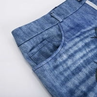 Traperice A. D. ženske traper hlače na rasprodaji Ženski elastični struk rastezljivi gumbi ispis tanke rastezljive