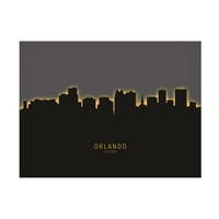Michael Tompsett 'Orlando Florida Skyline Glow II' Canvas Art