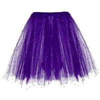 Ženska kratka suknja sa šljokicama elastična višeslojna Tutu suknja za odrasle plesna suknja ljuljačka suknja