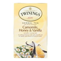 Biljni čaj bez kofeina s medom od kamilice i vanilijom u vrećicama, količina