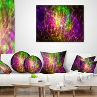 Designrt Purple Green Symphony of Colors - Sažetak jastuka za bacanje - 18x18