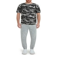 Majice Studio Men 's & Big men' s Longline Camo & Solid, 2 pakiranja, Veličina XS-5XL, Muška majica