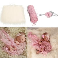 Odjeća za fotografiranje novorođenčadi-Dječji dugi valoviti omot i deke za presvlačenje beba slatka prostirka