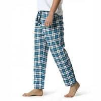 Muške pidžama hlače u kariranom donjem rublju, mekane pidžama hlače za slobodno vrijeme, udobne joga hlače, Ležerne