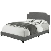 HomeFare Ocped Corner tapecirani kraljičin krevet u sivoj boji