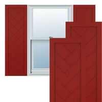 Ekena Millwork 15 W 69 H TRUE FIT PVC HARRINGBONE HARRINGBONE MODERNI STIL FIKSNI BILO TREBA, FIRE CRVENI