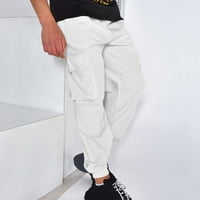 Muške teretne hlače A. H., ulične Ležerne bijele muške hlače, veličina hlača 2 inča