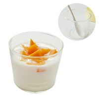 Kreativna staklena čaša otporna na toplinu šalica za piće jogurta praktični spremnici za puding i mlijeko za kućnu