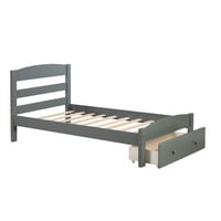 Aukfa platforma krevet s skladištenjem - dvostruka platforma krevet za djecu spavaće sobe - okvir drvenog kreveta