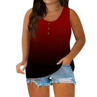 Feternal Women Summer Plus Veličina bez rukava ležer s naftom tiskana majica majice o-majice bluze ljetne vrhove