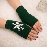 Ženska djevojka pletena ruku bez prsta toplo mekana topla rukavica zimske rukavice zelena