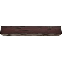 Ekena Millwork 4 W 10 h 8'l 3-strana pecidski čempres Cypress Endurathane Fau Wood Strop Grep, Premium trešnja