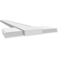 Ekena Millwork 8 W 8'H Premium Square Neored udubljeni panel PVC Endura-Craft Column Wrat Kit, Standard Capital