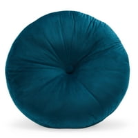 Modrn kružni baršunasti jastuk, teal