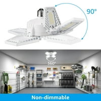 LED garažna svjetla, 100W, 12000LM, UL na popisu, 5000k dnevna svjetlost, E baza, aluminijska LED stropna svjetla