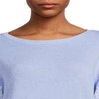 Ženske Ležerne majice s printom, termalne majice s okruglim vratom s dugim rukavima, široke i elegantne Ležerne